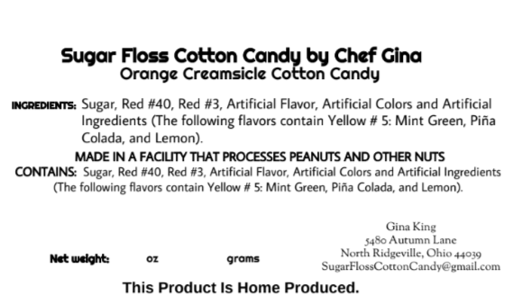 orange creamsile ingredients